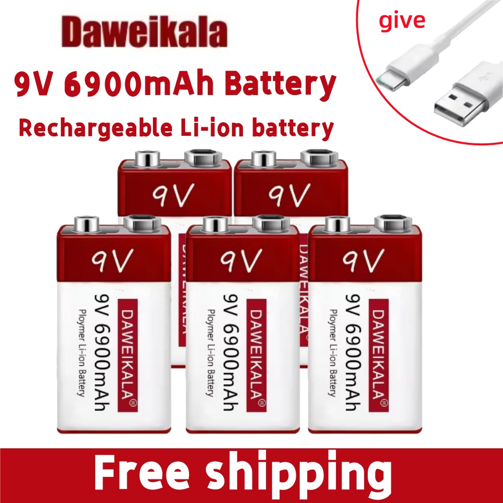 Co Detector Plug - 새로운 9V 6900mah 충전식 배터리 리튬