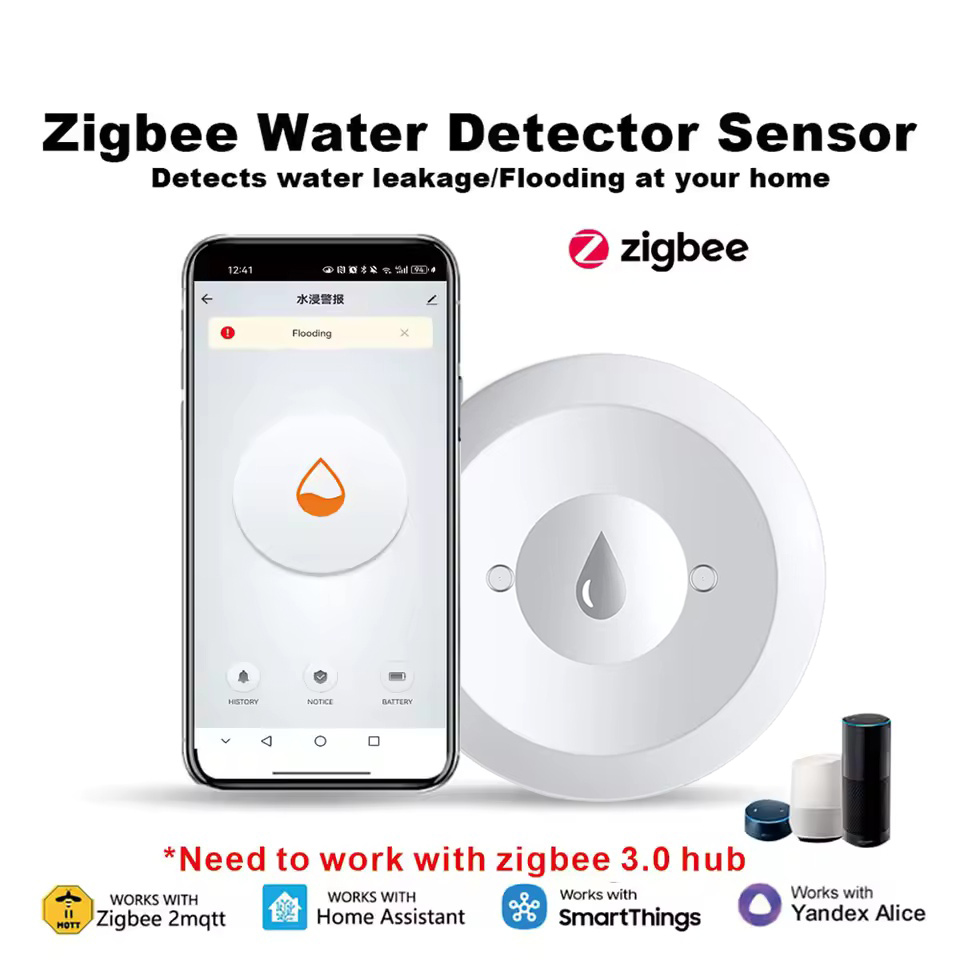 Tuya ZigBee 3.0 물 센서와 함께 작동하는  - Water Alarm Sensor 리뷰 및 가격
