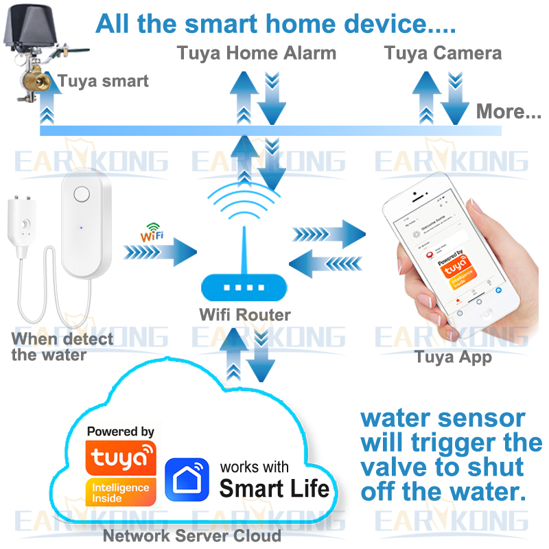 Tuya WiFi 스마트 누수 센서 액체 누출 경보 오 - Water Alarm Sensor 리뷰 및 가격