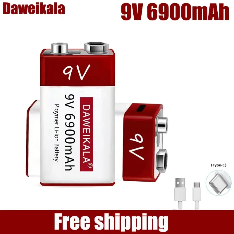 새로운 9V 6900mah 충전식 배터리 리튬 이온 T - Co Detector Plug 리뷰 및 가격