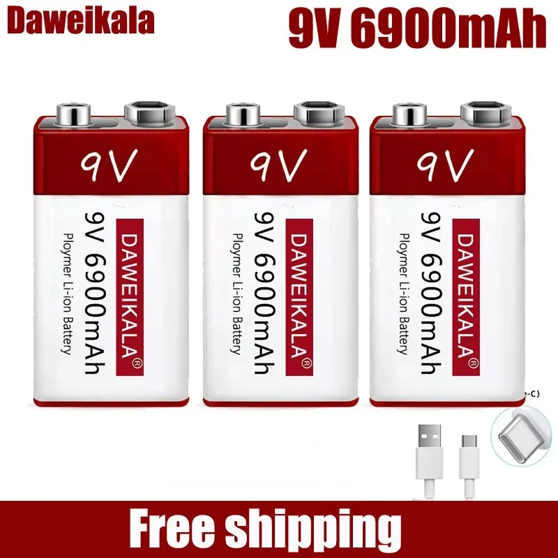 새로운 9V 6900mah 충전식 배터리 리튬 이온 T - Co Detector Plug 리뷰 및 가격