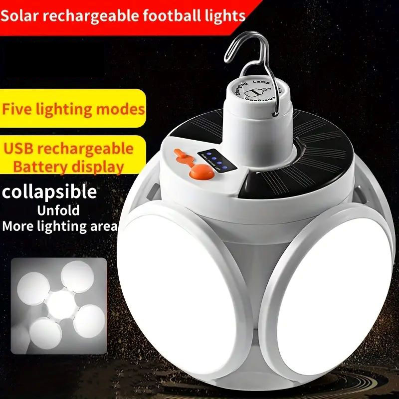 후크가있는 태양열 충전 조명 다중 조명 모드 접이식 휴 - Power Outage Light 리뷰 및 가격